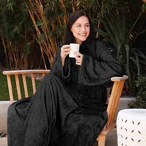 Catalonia Wearable Blanket with Sleeves for Women & Men, Fleece Wrap Throw - Image 6