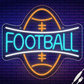 wootfairy LED Lights Wall Decor 13.39 * 12.21in Dimmable Football Neon Sign by wootfairy