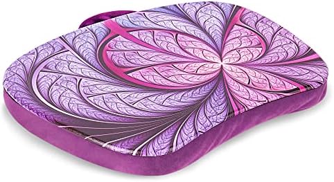 Lap Laptop Desk - Portable Lap Desk with Pillow Cushion, Fits up to 15.6 inch Laptop for Home Office Students Use as Computer Laptop Stand, Book Tablet(1-Purple Flower) by Jasenna