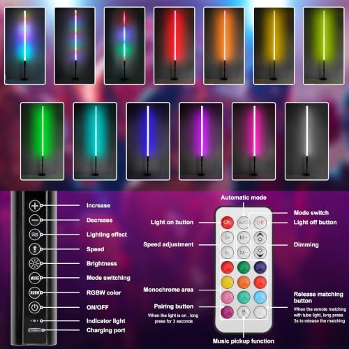 4ft RGB Led Tube Light Bar Stand with Carrying Case 5000mAh Battery 500+ Lighting Effects Music Sync for DJ Party Wedding Dance Video Studio Photo Booth Stage Lighting(4 Pack with case) - Image 5