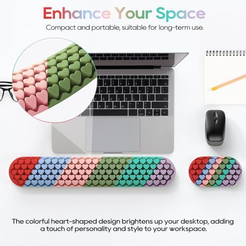 Keyboard Wrist Rest, Mecyfaty Wrist Rest for Computer Keyboard, Ergonomic Mouse Wrist Pad Made of Comfortable and Breathable Silicone, Computer Mouse for Desk Office Supplies - Image 6