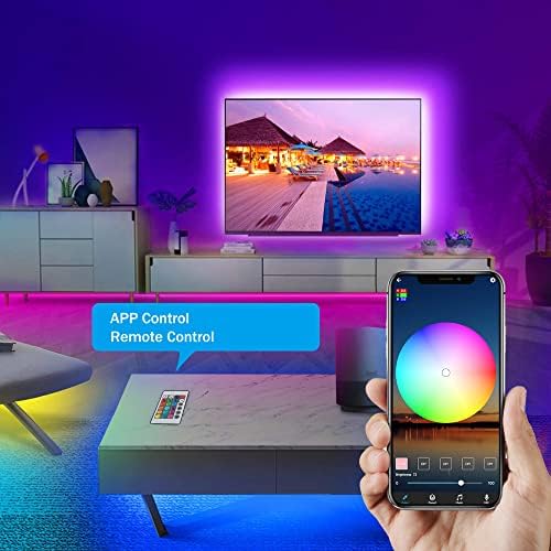 5V USB COB RGB LED Strip, 4.9ft Music Sync Tape Lights with Controller - Image 3