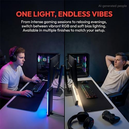 Light Bar Desk Lamp with Music Sync & RGB Ambient Lighting - Image 4