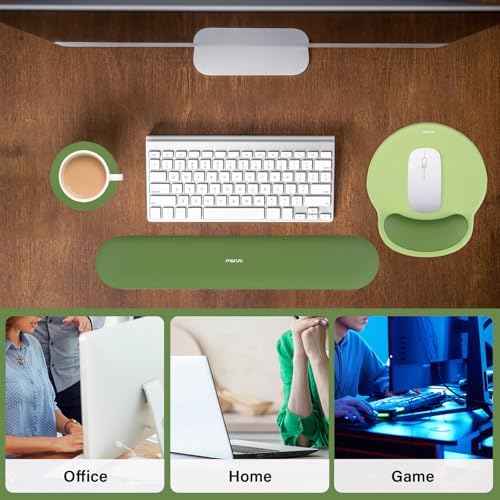MOSISO Wrist Rest Support for Mouse Pad&Keyboard Set, Olive Green - Image 6