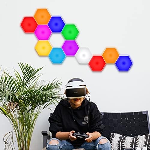Vcwtty Hexagon Light Panels with Remote, 13 Colors, 10 Pack - Image 2