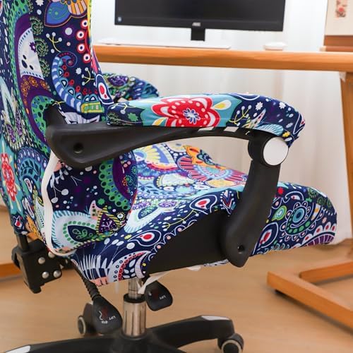 FORCHEER Gaming Chair Cover with Armrest Covers Boho 4 Pieces Stretch Racing Computer Chair Slipcover Set Washable - Image 5