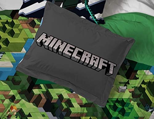 Minecraft Creeper Queen Comforter Set 7 Piece Kids Bedding for Boys, Green - Image 7