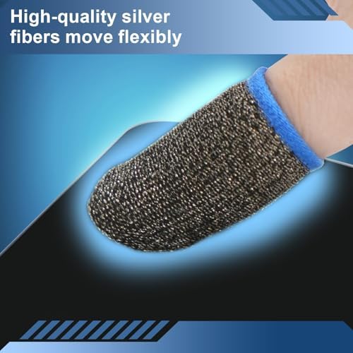 10 piece Gaming Finger Covers, Lightweight Gaming Finger Covers for e-Sports, Suitable for All Touchscreen Devices, Ultra-Thin Design with Fiber Material, Smooth Touch,Mobile accessor - Image 3