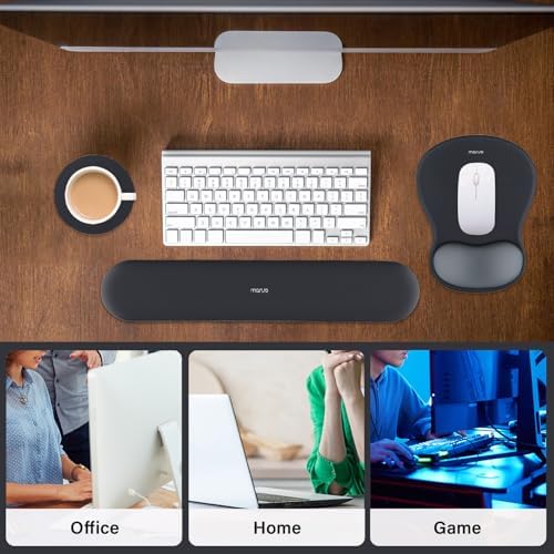 MOSISO Wrist Rest Support for Mouse Pad&Keyboard Set, Slate Gray - Image 6