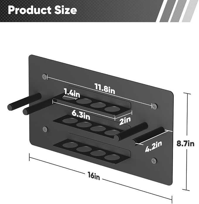 Ping Pong Paddle Holder, Wall Mounted Metal Magnetic Table Tennis Storage Rack Holds - Image 5