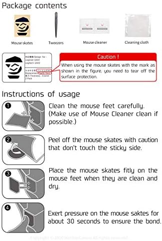 HOTLINEGAMES 2Sets 3.0 Mouse Feet Skates Compatible with Model D Gaming Mouse Feet Replacement (0.8mm,Smooth, Durable,Glide Feet Pads) Professional Mice Upgrade Kit - Image 4