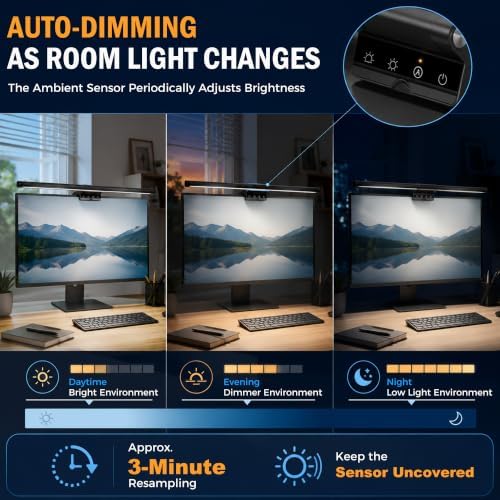 Monitor Light Bar 15.8", No-Glare Asymmetric Desk Screen Lamp - Image 3