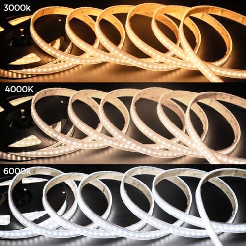 Outdoor RGBCCT LED Strip Light, 112 LEDs/m High Density, 24V 16.4FT Flexible RGB Color Changing LED Tape Light with 2700K-6500K Tunable White (IP67 Waterproof 14MM Width) - Image 5