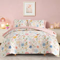 Twin Comforter Set for Girls - 5 Pieces Pastel Floral Twin Bedding Sets by KaleidoSpaceHomeCollection