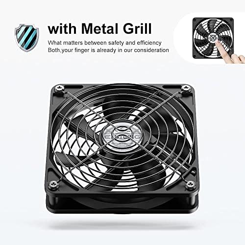 ELUTENG 120mm Fan With 3 Speed 5V USB Powered Case Fan 1500PRM Gaming PC Portable Cooling Suitable for Tablet TV Receiver Router DVR Play Station Xbox Computer and More - Image 6