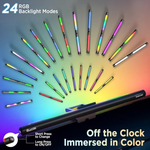 Quntis Monitor Light Bar 15.7 Inch, Eye Care Dual Light with 24 RGB Modes - Image 5