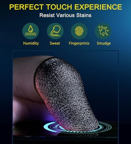 Silver Fiber Professional Finger Sleeves Gloves for Mobile Gaming - Image 5
