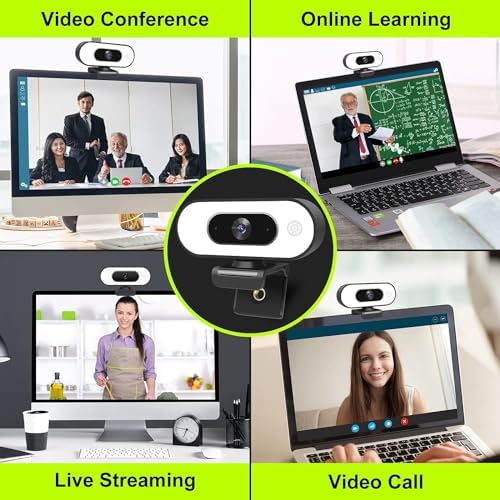ToLuLu 1080P Full HD Webcam with Ring Light Microphone Streaming Web Camera - Image 7