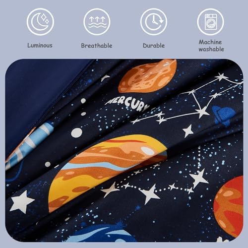 Twin Bedding Sets for Boys - 5 Pieces Space Bedding Twin Comforter Set - Image 5