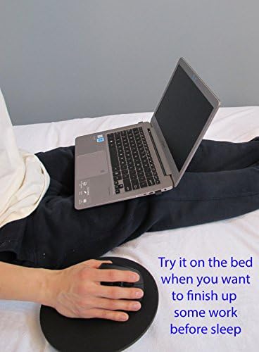 MOJO Beanbag Ergonomic Mousepad - Comfortable Mouse Pad for Sofa, Bed, Lap, Couch, and Anywhere Else (Black Leather) - Image 4