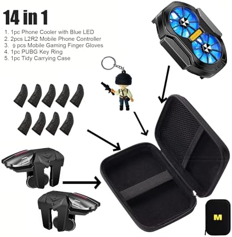 14 in 1 Cell Phone Dual Cooler w/PUBG Mobile Game Controller - Image 2