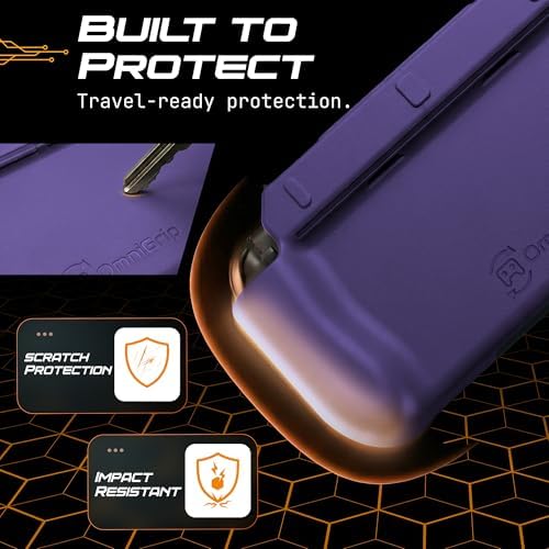 OmniGrip 3-in-1 Nintendo Switch 2 Grip Case & Reversible Switch Cover, Ergonomic Handheld Grip – 4-Game Card Storage, Secure Joy-Con Lock, Low-Profile Shell, Scratch & Dust Console Protection – Indigo - Image 5