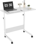 FCH Portable Computer Workstation, Standing Desk Adjustable Height, Small Computer Desk w/Rolling, Sit Stand Laptop Desk TV Tray for Bed Sofa Hospital Reading Eating, Rustic Brown, 23.6" by FCH