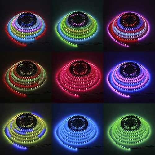 ALITOVE RGB LED Strip Light 32.8ft 24V WS2811 Addressable RGB IC 600LEDs - Image 6
