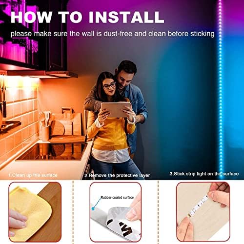 phopollo 200FT LED Strip Lights for Bedroom RGB Color Changing - Image 6