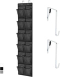 GORILLA GRIP Over the Door Shoe Organizer, 12 Large Pockets, Black by Unknown