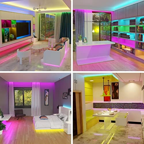 RGB LED Strip Lights for Bedroom, 8ft Color Changing LED Light Strip with Remote Control and PU Coating for Home Decor, Kitchen, Dorm Room, Party, Festival, ETL Listed - Image 5