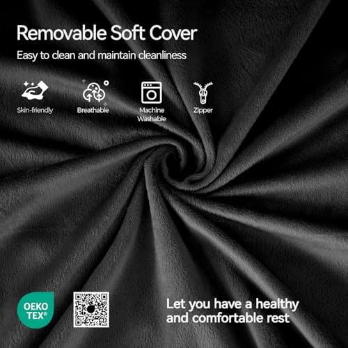 Kayfia Reading Pillow, Gel Memory Foam Back Rest Pillow, 21'', Black - Image 7