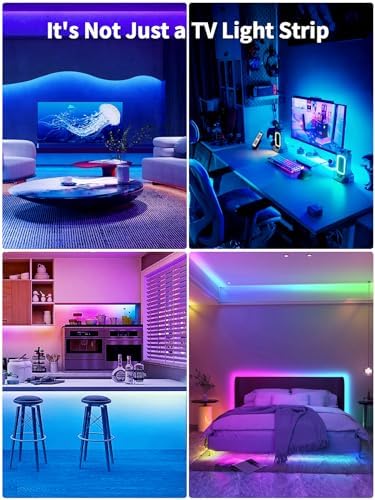 KANTUTOE LED Lights for TV, 19.68ft LED Backlights for 65-80in TV, RGB TV Backlight with Music Sync Bluetooth APP and Remote Control TV Lights Strip USB Powered LED Lights for Bedroom, Gaming - Image 6