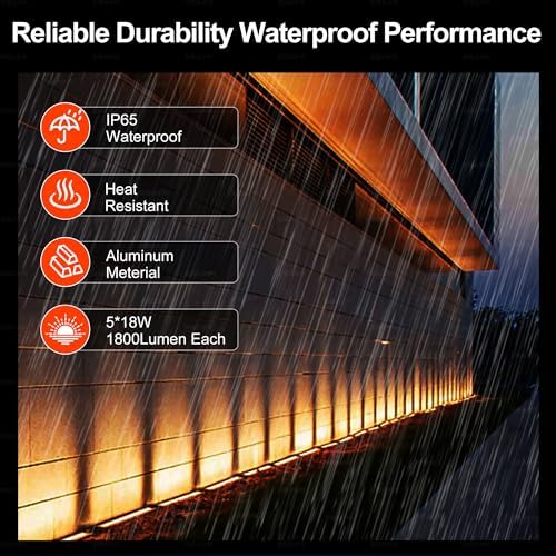 Linkable Smart RGBCW Wall Washer Light Bar 90W – 2700K-6500K Tunable White LED Bar with App & RF Remote, 16 Million Color Changing Wash Lights, IP65 Stage Light for Wall Wash Lighting - Image 7