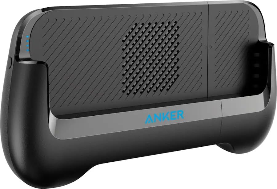 Anker PowerCore Play 6700mAh Portable Gaming Power Bank Controller, Black, Ergonomic Handheld Phone Charger with Cooling Fan, USB-C & USB-A, Adjustable Grip by Unknown