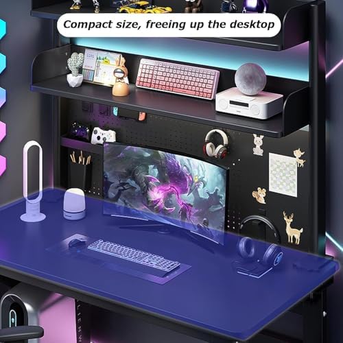 Pegboard Wall Organizer Panels.Clamp-on Desk, Pegboard Workstation Extender, Privacy Panel, Desktop Storage Shelf for Home Office & Gaming Setup (31.5 inches) - Image 4