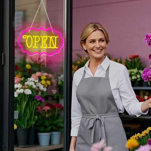 Open Neon Sign Dimmable LED Open Sign Light Shop Cafe Boutique Wall Decor - Image 6
