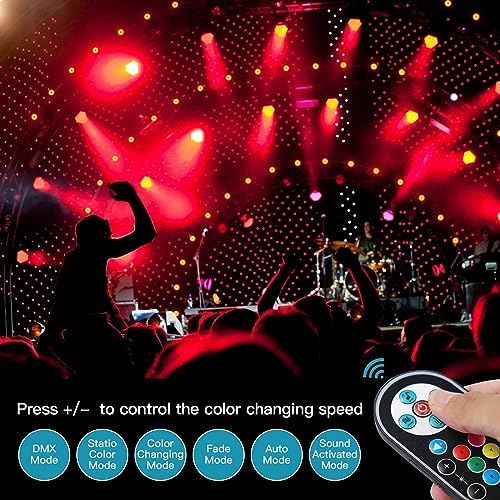 U`King Stage Lights, 36 RGB LED Par Lights, DJ Light Stage Lighting Indoor for Christmas Halloween Music Party Disco Wedding, DMX Control Sound Activated Party Light, 20 Packs - Image 5