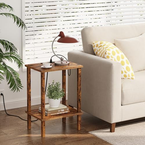 TUTOTAK End Table with Charging Station, Side Table Set of 2, Nightstand - Image 4