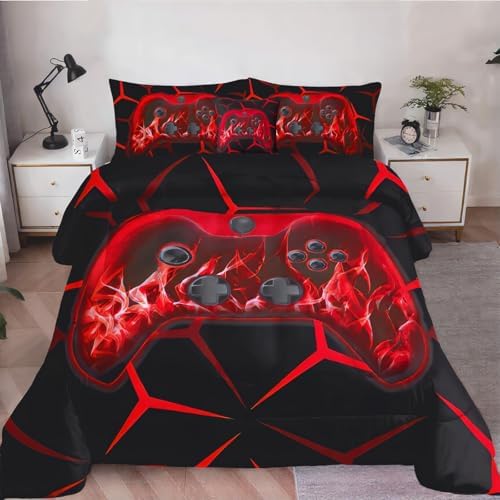 ZRNBAST 6 Pcs Bed in a Bag Full Size Bedding Gaming Comforter Set for Boys by ZRNBAST
