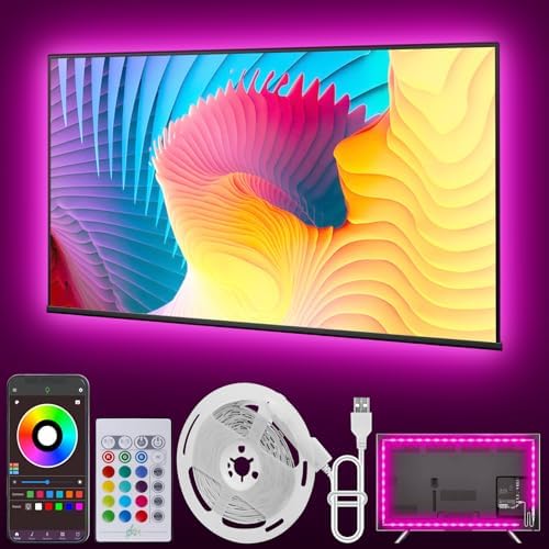 Ledagic 20FT USB RGB Led Lights for TV 32-80 Inch with Remote & App Control by Ledagic