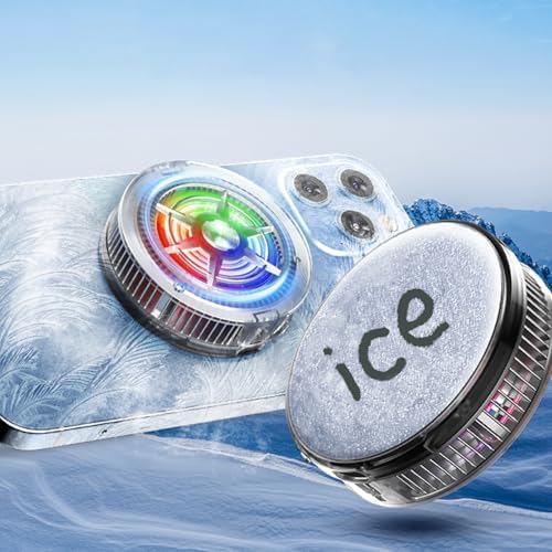 Phone Cooler, Magnetic Fan Small USB S1 ICE Phone Cooler for Gaming, Semiconductor Cooling RGB Cellphone Radiator for Cell iPhone Ipad Ps5 Gamer Influencer Tiktok Live Streaming by LOCZAR