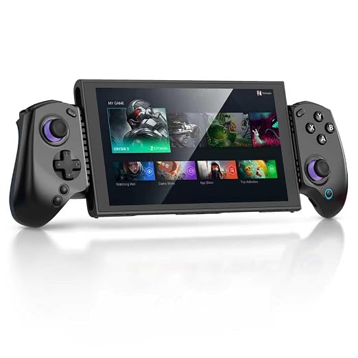 abxylute S8 Bluetooth Mobile Gaming Controller for Switch 1&2, iPhone iPad Android Phones Tablets, Portable Wireless Gamepad with Hall Joystick, Hall Trigger, Customizable Buttons＆Key Mapping (black) by abxylute