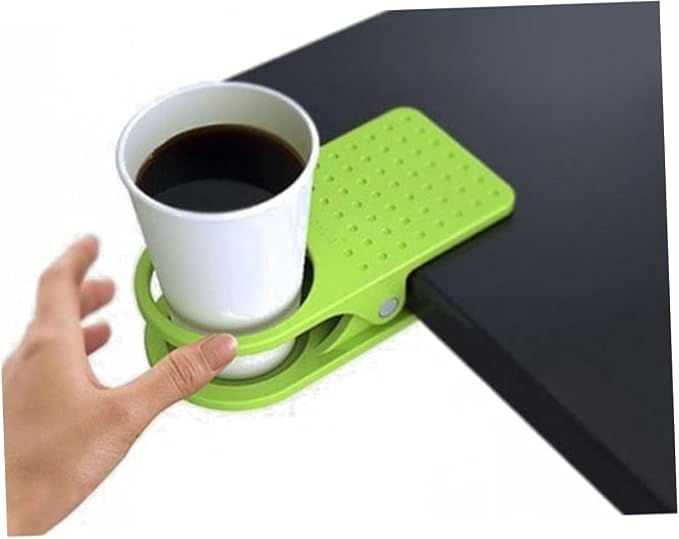 STOBAZA 2pcs Table Cup Clip Random Color Clamp for Office and Home Use Holds Standard Cans Glasses and Cups Plastic and Construction for Restaurants and Dining Tables - Image 4
