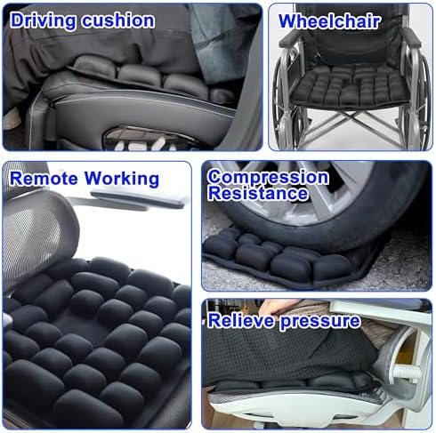Sondor Travel Cushion,Portable & Adjustable Airplane seat Cushion for Long Flights,Inflatable Cushion for Wheelchair, Travel,Driving - Image 5