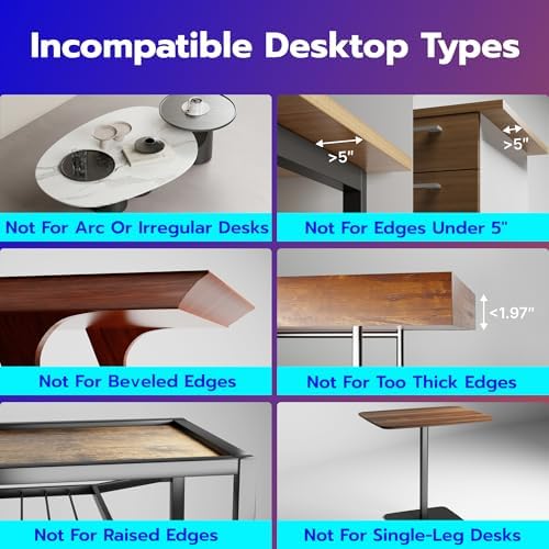 ARES WING Clamp-On 21.7" Desk Extender Shelf, Heavy Duty Desktop Organizer - Image 6