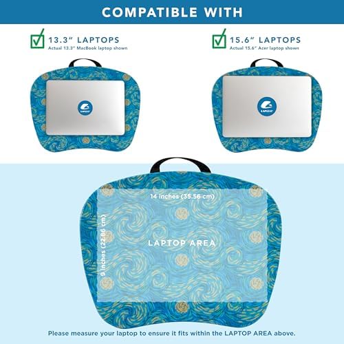 LAPGEAR MyStyle Lap Desk – Starry Blue, Fits 15.6” Laptops - Image 3
