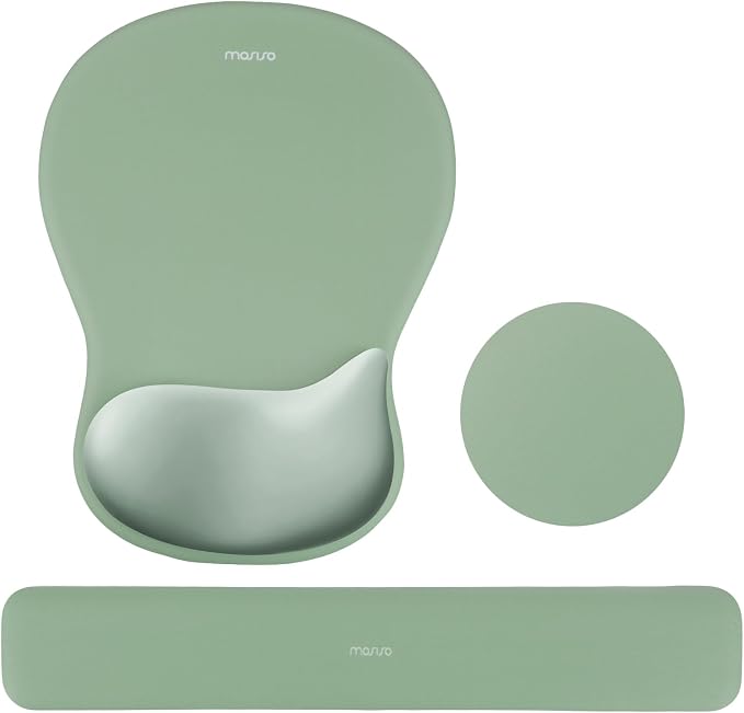 MOSISO Wrist Rest Support for Mouse Pad & Keyboard Set, Green by MOSISO