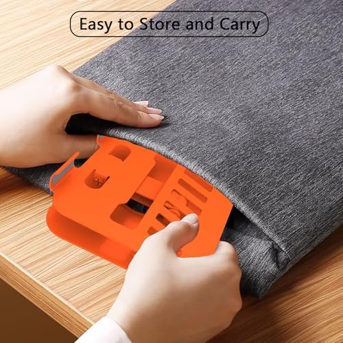 Metal Tablet Stand Holder Adjustable for iPad Kindle Tab, Orange - Image 5