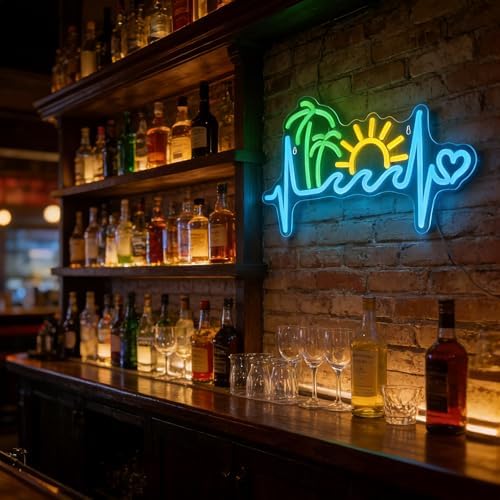 Sunset Neon Sign Sunrise Tropical Neon Light Sun Wave Signs for Wall Decor - Image 5